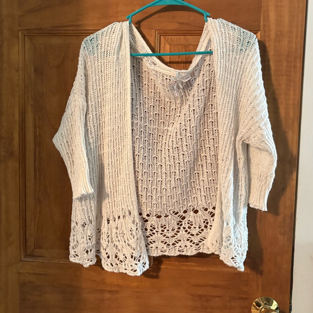 Chic White Open-Front Cardigan